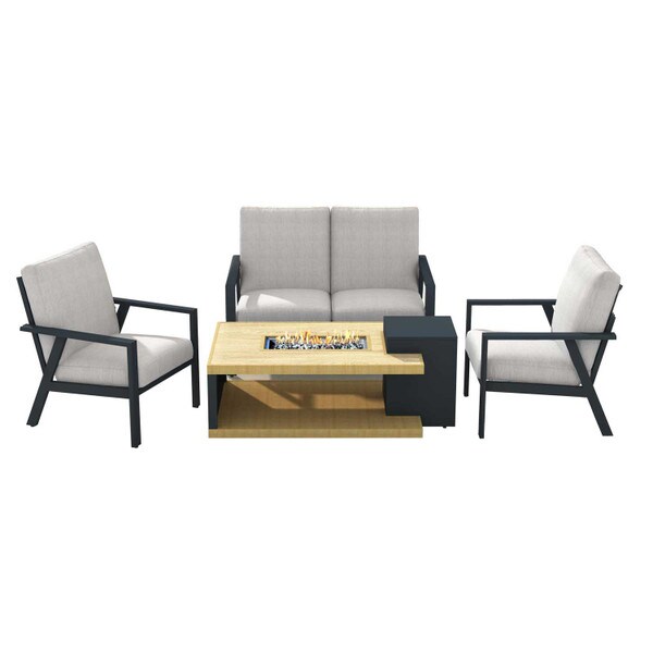 Patio Conversation and Firepit Set
